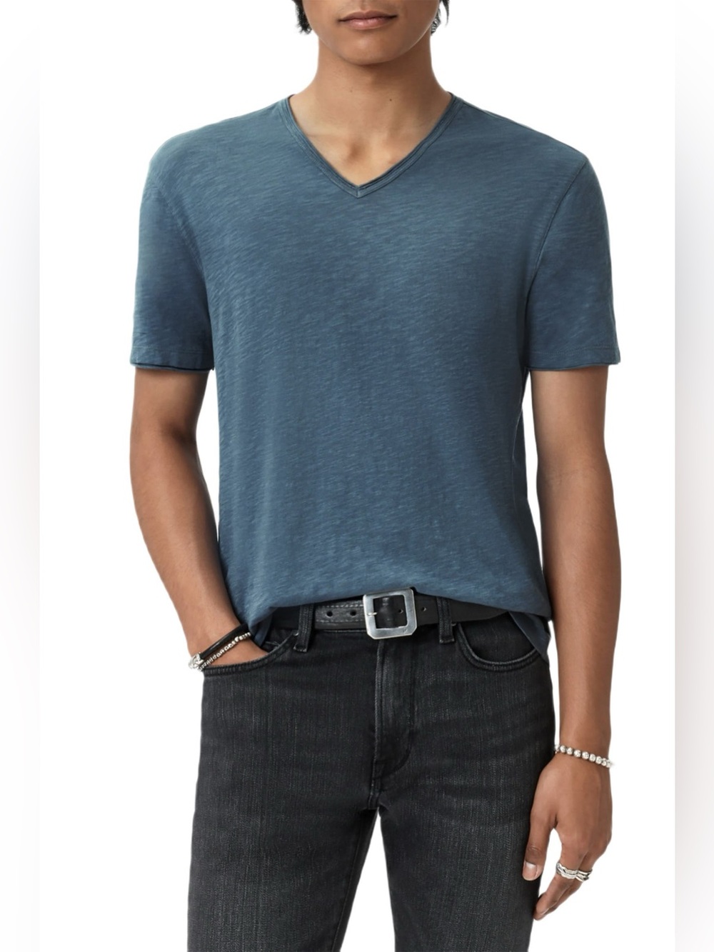 John Varvatos Miles Slub Organic Cotton T-Shirt, Size XXL